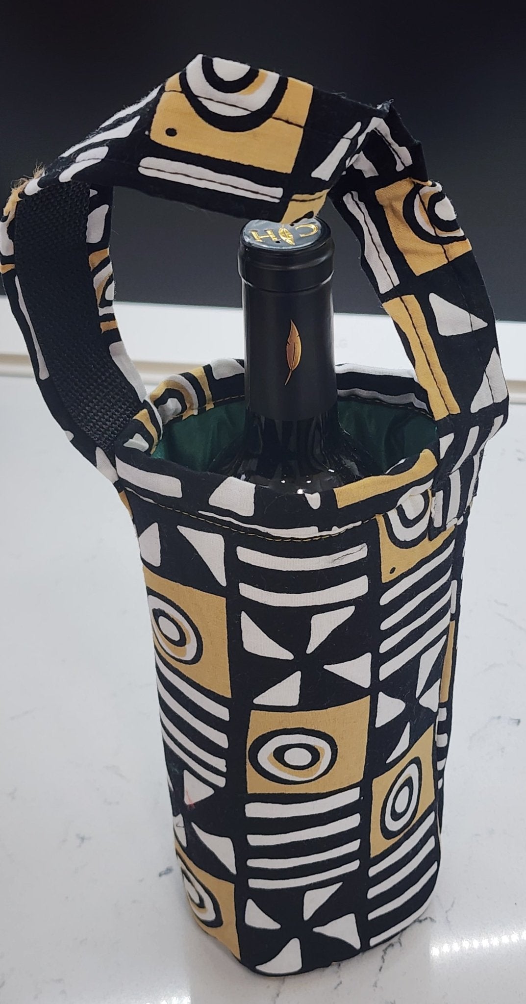 Golden Tribal Path Bottle Tote - Upgrade Your Radiance